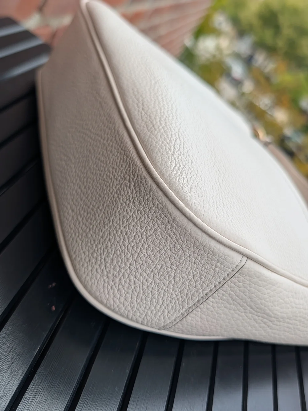 Coach Pebbled Leather White Shoulder Bag